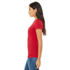 6004 Bella+Canvas Women's The Favorite Tee Red (Latina Model Side View)