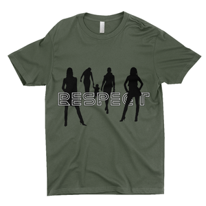 Respect Women - 3600 Next Level Apparel Unisex Cotton Crew T-Shirt Military Green