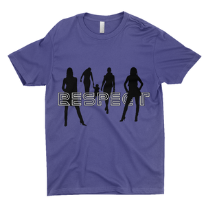 Respect Women - 3600 Next Level Apparel Unisex Cotton Crew T-Shirt Purple Rush
