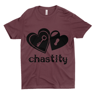 Lock & Key Chastity - 3600 Next Level Apparel Unisex Cotton Crew Maroon T-Shirt