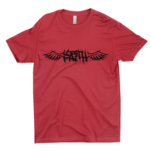 Winged Faith - 3600 Next Level Apparel Unisex Cotton Crew T-Shirt Red