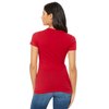 6004 Bella+Canvas Women's The Favorite Tee Red (Latina Model Rear View)