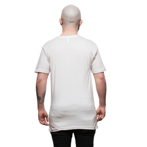 Jesus - 3200 Next Level Apparel Men's Cotton V-Neck T-Shirt (Bald Male Model Rear View)