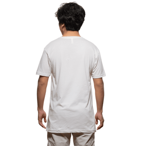 Vital Virtues - 3200 Next Level Apparel Men's Cotton V-Neck T-Shirt Rear View (Asian Male Model)