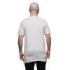 Winged Faith - 3200 Next Level Apparel Men's Cotton V-Neck T-Shirt Rear View (Bald Male Model)
