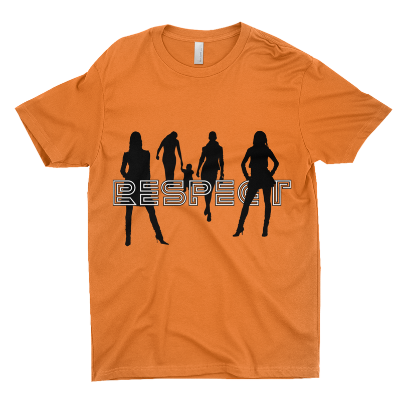 Respect Women - 3600 Next Level Apparel Unisex Cotton Crew T-Shirt Classic Orange
