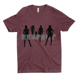 Respect Women - 3600 Next Level Apparel Unisex Cotton Crew T-Shirt Maroon
