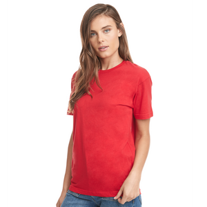 Respect Women - 3600 Next Level Apparel Unisex Cotton Crew T-Shirt Red Pose 1
