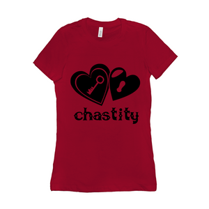 Lock & Key Chastity - 6004 Bella+Canvas Women's The Favorite Red Tee