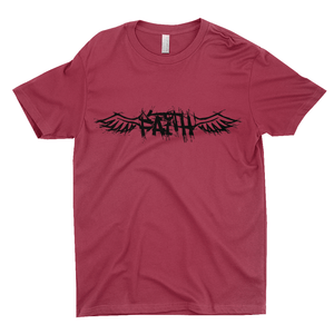 Winged Faith - 3600 Next Level Apparel Unisex Cotton Crew T-Shirt Cardinal