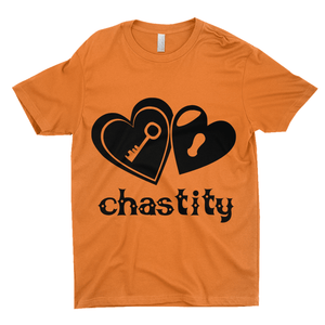 Lock & Key Chastity - 3600 Next Level Apparel Unisex Cotton Crew Classic Orange T-Shirt
