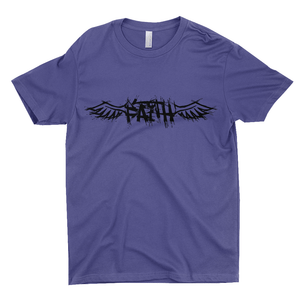 Winged Faith - 3600 Next Level Apparel Unisex Cotton Crew T-Shirt Purple Rush