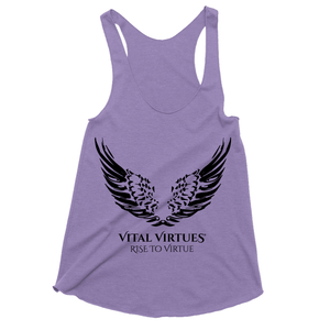 Vital Virtues - 8430 Bella+Canvas Tri-Blend Racerback Tank Purple